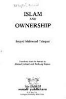 Islam and ownership /