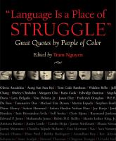 "Language is a place of struggle" great quotes by people of color /