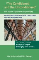 "The conditioned and the unconditioned" late modern English texts on philosophy /