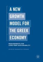 A New Growth Model for the Greek Economy Requirements for Long-Term Sustainability /