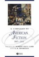 A companion to American fiction, 1865-1914