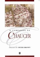 A companion to Chaucer