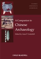 A companion to Chinese archaeology