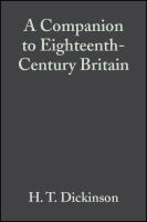 A companion to eighteenth-century Britain