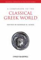 A companion to the classical Greek world