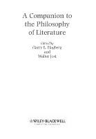 A companion to the philosophy of literature