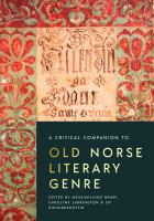 A critical companion to Old Norse literary genre /