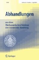 Abhandlungen aus dem Mathematischen Seminar der Hamburgischen Universität