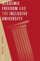 Academic freedom and the inclusive university