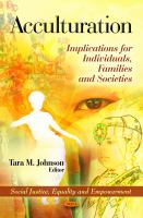 Acculturation implications for individuals, families and societies /