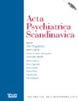 Acta psychiatrica Scandinavica