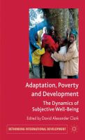 Adaptation, poverty and development the dynamics of subjective well-being /