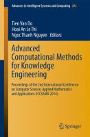 Advanced Computational Methods for Knowledge Engineering Proceedings of the 2nd International Conference on Computer Science, Applied Mathematics and Applications (ICCSAMA 2014) /