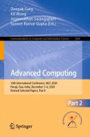 Advanced Computing 10th International Conference, IACC 2020, Panaji, Goa, India, December 5–6, 2020, Revised Selected Papers, Part II /