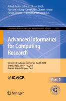 Advanced Informatics for Computing Research Third International Conference, ICAICR 2019, Shimla, India, June 15–16, 2019, Revised Selected Papers, Part I /