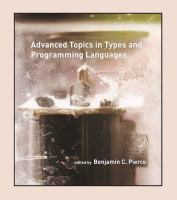 Advanced topics in types and programming languages