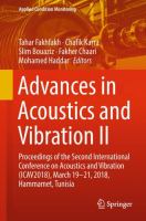 Advances in Acoustics and Vibration II Proceedings of the Second International Conference on Acoustics and Vibration (ICAV2018), March 19-21, 2018, Hammamet, Tunisia /