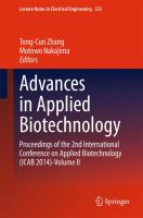 Advances in Applied Biotechnology Proceedings of the 2nd International Conference on Applied Biotechnology (ICAB 2014)-Volume II /