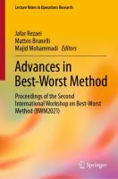 Advances in Best-Worst Method Proceedings of the Second International Workshop on Best-Worst Method (BWM2021) /