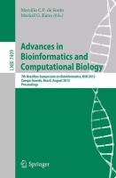 Advances in Bioinformatics and Computational Biology 7th Brazilian Symposium on Bioinformatics, BSB 2012, Campo Grande, Brazil, August 15-17, 2012, Proceedings /