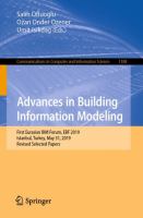 Advances in Building Information Modeling First Eurasian BIM Forum, EBF 2019, Istanbul, Turkey, May 31, 2019, Revised Selected Papers /