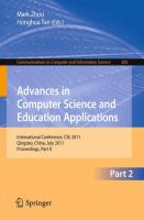 Advances in Computer Science and Education Applications International Conference, CSE 2011, Qingdao, China, July 9-10, 2011, Proceedings, Part II /