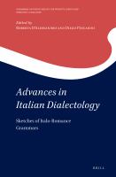 Advances in Italian dialectology sketches of Italo-Romance grammars /