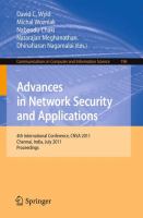 Advances in Network Security and Applications 4th International Conference, CNSA 2011, Chennai, India, July 15-17, 2011, Proceedings /