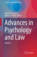 Advances in Psychology and Law Volume 2 /