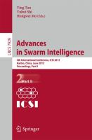 Advances in Swarm Intelligence 4th International Conference, ICSI 2013, Harbin, China, June 12-15, 2013, Proceedings, Part II /