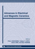 Advances in electrical and magnetic ceramics 12th International Ceramics Congress, Part F : proceedings of the 12th International Ceramics Congress, part of CIMTEC 2010--12th International Ceramics Congress and 5th Forum on New Materials, Montecatini Terme, Italy, June 6-11, 2010 /