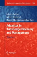 Advances in knowledge discovery and management.