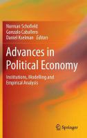 Advances in political economy institutions, modelling and empirical analysis /