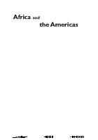 Africa and the Americas culture, politics, and history : a multidisciplinary encyclopedia /