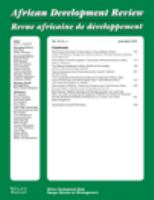 African development review Revue africaine de développement.