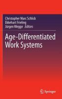 Age-differentiated work systems