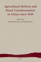 Agricultural reform and rural transformation in China since 1949