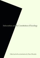 Antisemitism and the constitution of sociology /