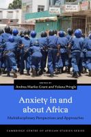 Anxiety in and about Africa : multidisciplinary perspectives and approaches /