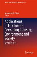 Applications in Electronics Pervading Industry, Environment and Society APPLEPIES 2014 /