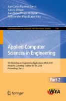 Applied Computer Sciences in Engineering 5th Workshop on Engineering Applications, WEA 2018, Medellín, Colombia, October 17-19, 2018, Proceedings, Part II /