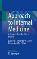 Approach to Internal Medicine A Resource Book for Clinical Practice /