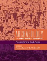 Archaeology in the Great Basin and Southwest : Papers in Honor of Don D. Fowler /