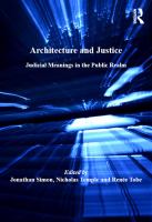 Architecture and justice judicial meanings in the public realm /