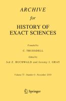 Archive for history of exact sciences