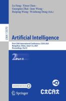 Artificial Intelligence First CAAI International Conference, CICAI 2021, Hangzhou, China, June 5–6, 2021, Proceedings, Part II /