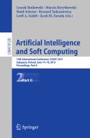 Artificial Intelligence and Soft Computing 14th International Conference, ICAISC 2015, Zakopane, Poland, June 14-18, 2015, Proceedings, Part II /