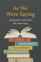 As we were saying : Sewanee writers on writing /