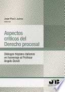 Aspectos críticos del derecho procesal : diálogos hispano-italianos en homenaje al Profesor Angelo Dondi /