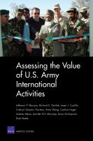 Assessing the value of U.S. Army international activities